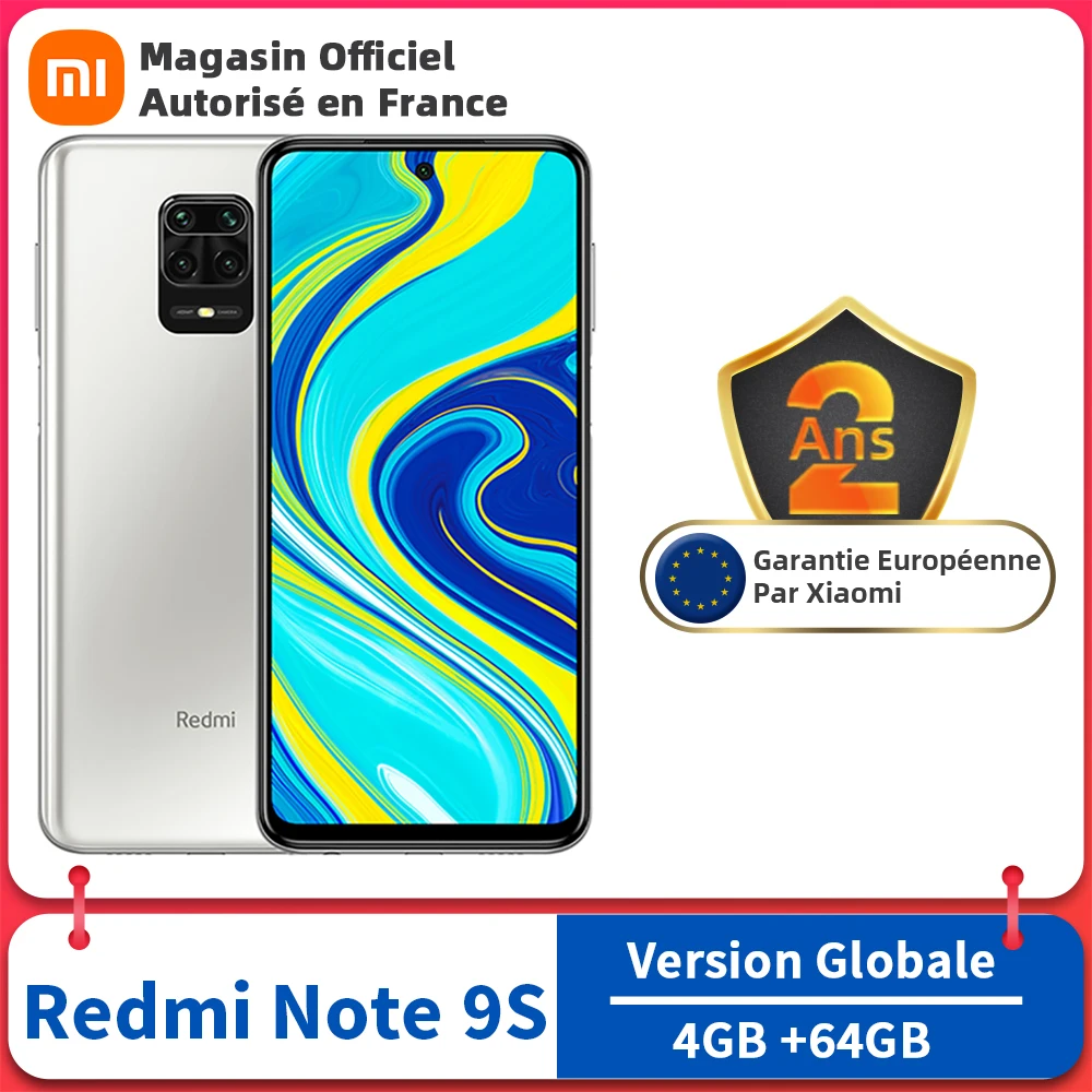 - 10€ Código:  SAVINGSES10 ,Xiaomi Redmi Nota 9 S 9S versión Global Smartphone 64GB 128GB Snapdragon 720G Octa Core 48MP AI Quad cámaras 6,67 FHD + 5020mAh
