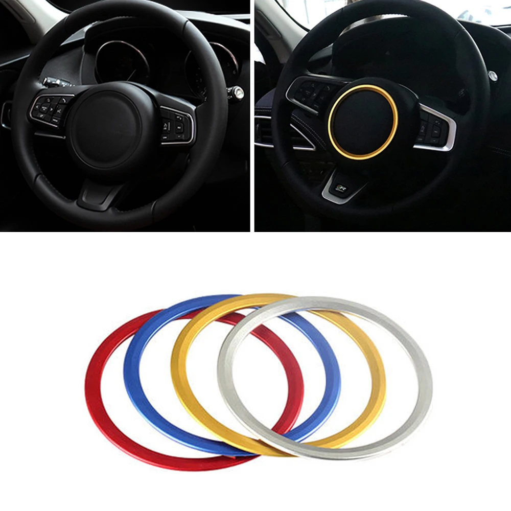 Per Jaguar Car Coprivolante Sticker Decor Ring Jaguar Car Interior Sticker Per Jaguar F-Pace F-Type Xf Xe Accessori Per Auto