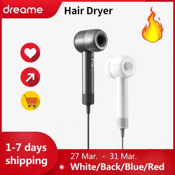 

2019 Xiaomi Dreame Hair Dryer 1400W 110,000 rpm Intelligent Temperature Control Negative Ion Men Household Barbershop Dual Power