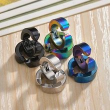 Kleine Hoop Ohrringe Silber Gold 316L Edelstahl Hoop Ohrring für Frauen Männer Ohr Ringe Clip Farbigen Kreis Ohrringe(China)