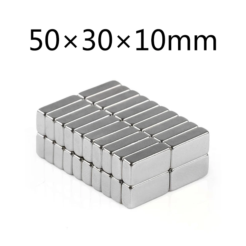 

1/5/10pcs NdFeB Rectangular magnet f 50MMx30MMx10MM Super Strong Neodymium magnet 50*30*10mm High quality Rare Earth magnet N35