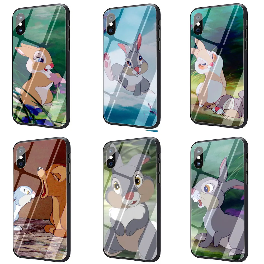 EWAU Bambi Thumper закаленное стекло чехол для телефона iPhone 11 Pro 6 6S Plus 7 8 Plus X XS XR XS Max
