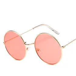 Милые цветные линзы Ретро Круглые Солнцезащитные очки личность океан кусок солнцезащитные очки