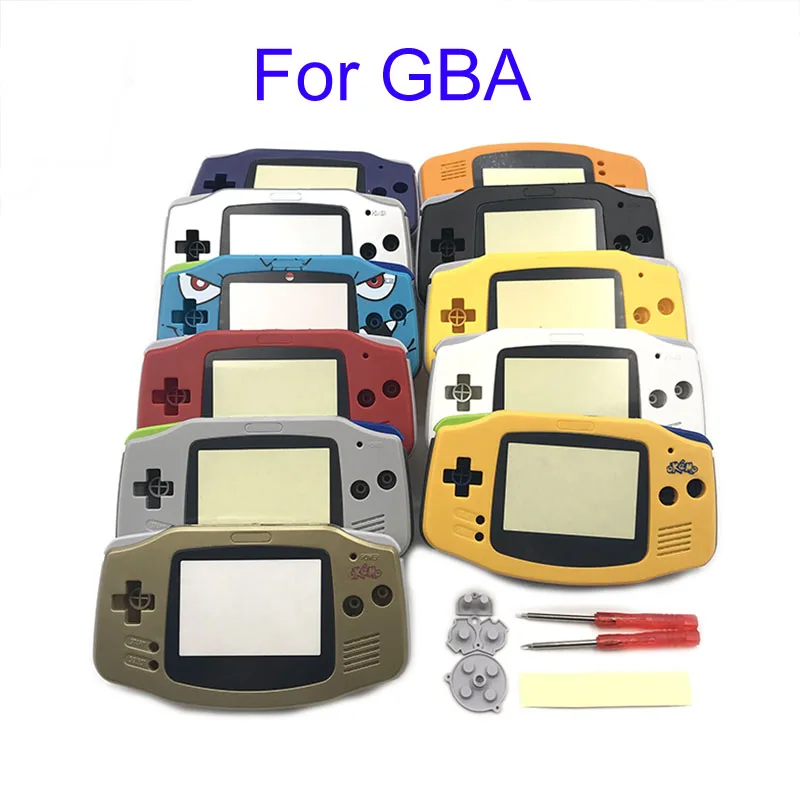 

Replacement gray Case Shell Cover for Nintendo for GBA Housing Case for Gameboy Advance Console Buttons Screw Driver