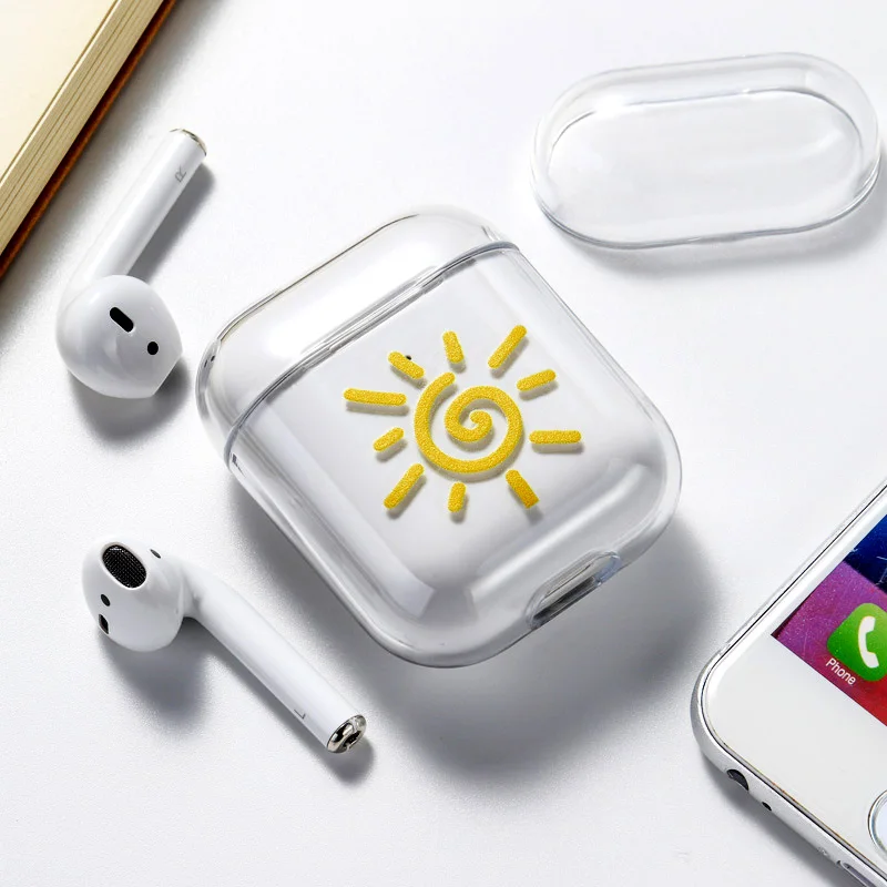 078 Для Airpods чехол милый мультфильм Кот динозавр жесткий беспроводной Bluetooth наушники чехол для Apple Airpods 2 1 защитный чехол коробка - Цвет: 078