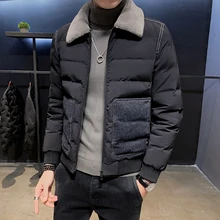 Aliexpress - Men’s autumn winter Fur collar down jacket 2021 new style men’s fashion casual high-end Slim brand thick down cotton coats S-5XL