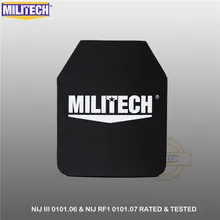 MILITECH 10 x 12 inches NIJ III+ Stand Alone PE Ballistic Panel Level 3 Plus Rated Body Armor Plate AK47 Bulletproof