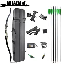 

60inch Archery Recurve Bow Set Carbon Arrow Bow Case Arrow Quiver Set Wooden Riser 25-60lbs Hunting Accessories