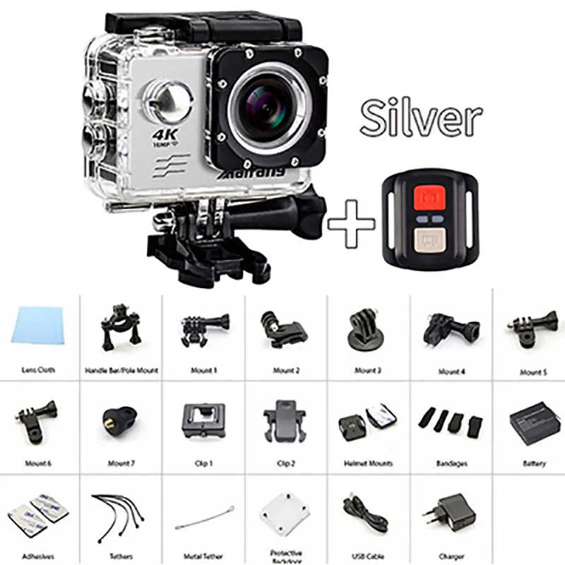 Ультра HD 4 K экшн-камера wifi видеокамеры 16MP 170 go cam 4 K deportiva 2 дюйма f60 водонепроницаемая Спортивная камера pro 1080P 60fps cam