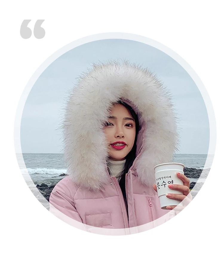 Winter jacket women Puffer Winter Female Jacket Winter Coat Women Fake Fur Collar Warm Woman Parka Outerwear Down Jacket Coat