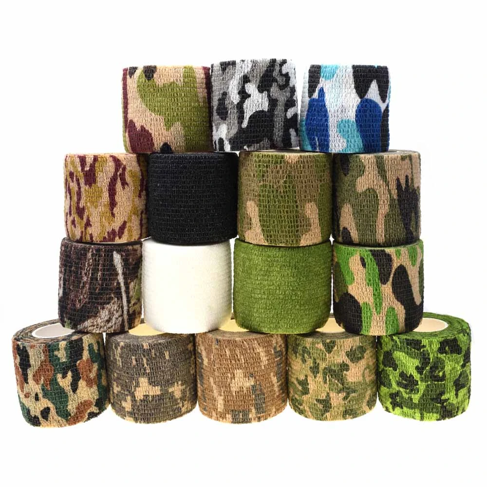 Self Adhesive Bandage Tape Tattoo Wrap Cohesive Grip Cover Camo