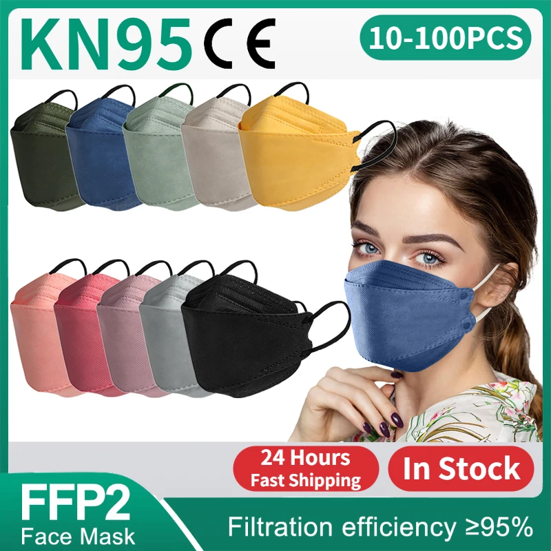 

10/50/100Pcs ffp2 mask FFP2 mascarillas negras KN95 face mask ffp3 masque mascarilla fpp2 homologada colores respiratory masks