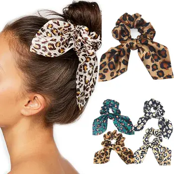 Women’s Trends Leopard Serpent Rabbit Ears Hair Band Large Intestines Girls Hair Accessories Headbands Headwear Ornaments