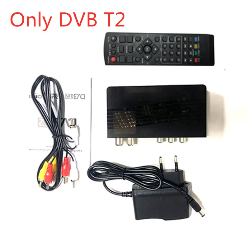 Dvb T2 Wifi Usb2.0Full-HD 1080P Dvb-t2 тюнер ТВ коробка HDMI спутниковый ТВ приемник тюнер Dvbt2 Встроенный Русский Руководство с антенной - Цвет: DVB T2