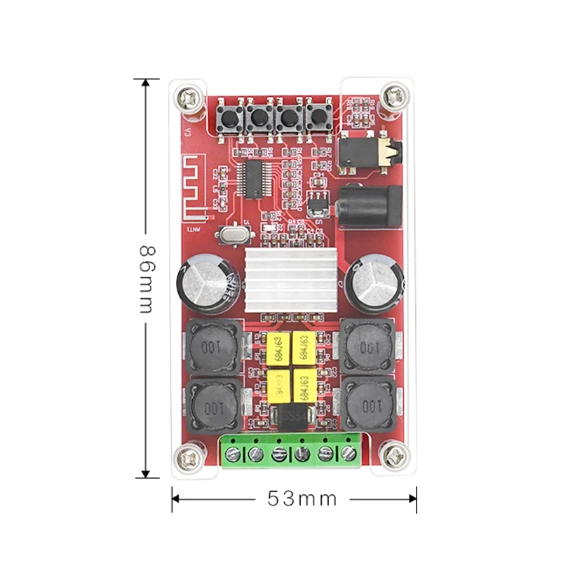 Bluetooth цифровой усилитель доска двухканальный 50 Вт* 2 TPA3116D2 Bluetooth 5,0 Высокая мощность аудио усилители DC12-24V поддержка декодирования