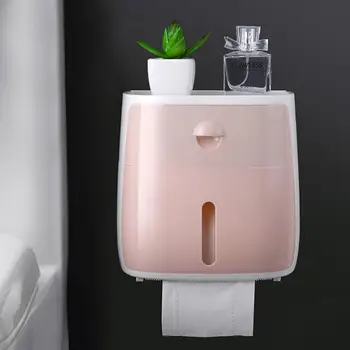 

Waterproof Wall Mount Toilet Tissue Box Toilet Paper Holder Tray Roll Paper Tube Storage Box Bathroom Shelf Rack Product