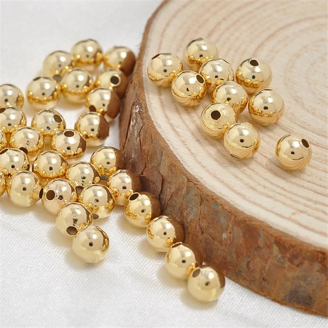 Gold Spacer Jewelry Making  Metal Round Spacers Beads Gold - 20pcs 3mm 4mm  5mm - Aliexpress