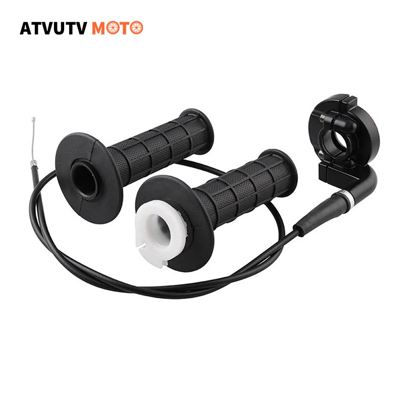 Empuñadura de motocicleta de 7/8 "y 22mm, Cable de giro de abrazadera para acelerador, aceleración de Cable de acelerador para todoterreno Dirt Bike, 110 250cc|Abrazaderas| -