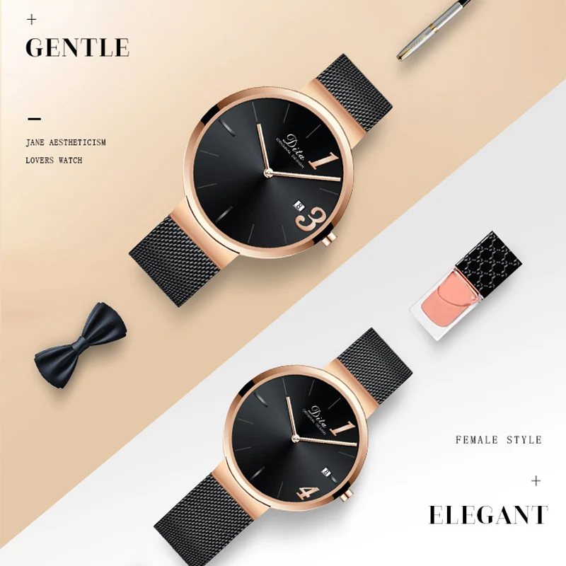 2020 современные модные мужские часы из нержавеющей стали кварцевые женские с