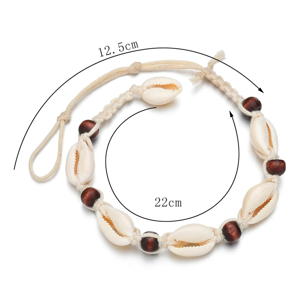 Shell charm Bohemian anklet summer beach Hand-woven anklet women's sandals ankle bracelet on the leg gift new Woman's accesories