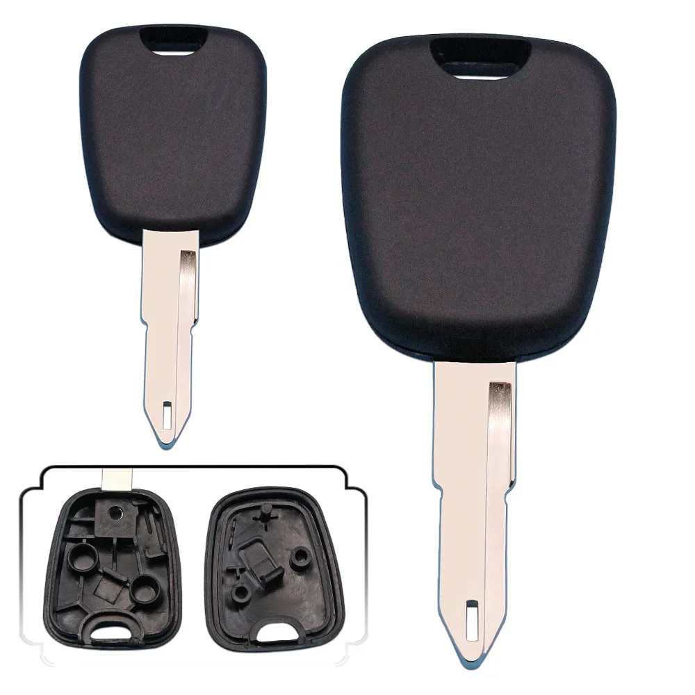 10PCS Car Key Tansponder Shell 46 Chip Case For Peugeot 107 206 207 Citroen C2 Renault Clio Duster Kangoo Modus NE72 Key Blade