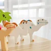 Camel Wooden Natural Montessori Handmade Figure Large Animals Handcarft Toys For Kids Animals Cognition Early Educational Toy 1