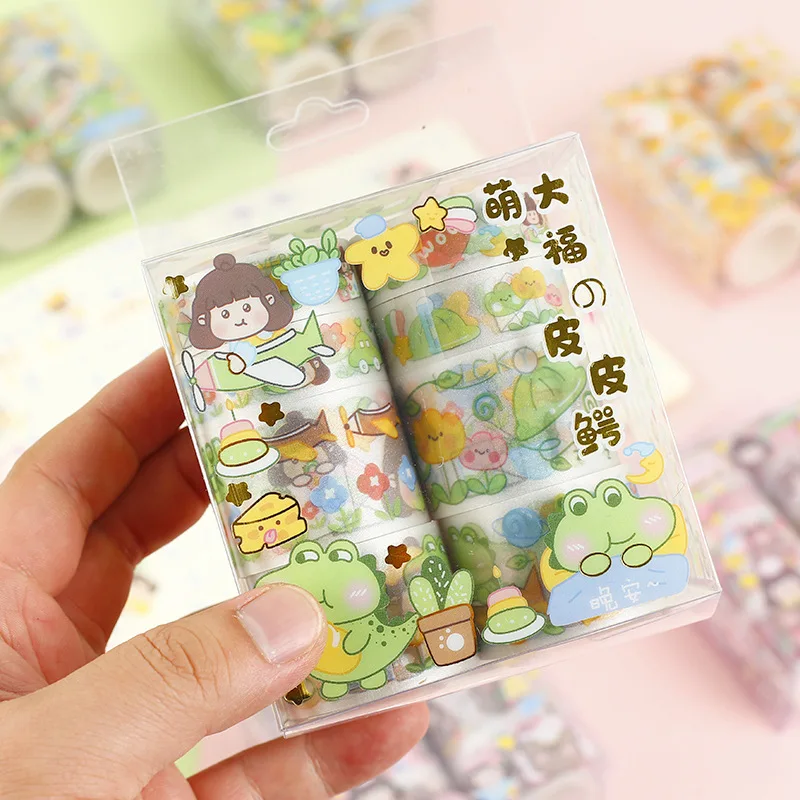 8Pcs Washi Tape Set Kawaii Washitape Decorative Stickers Flash Point  Adhesive Tape Matte School Supplies Cute