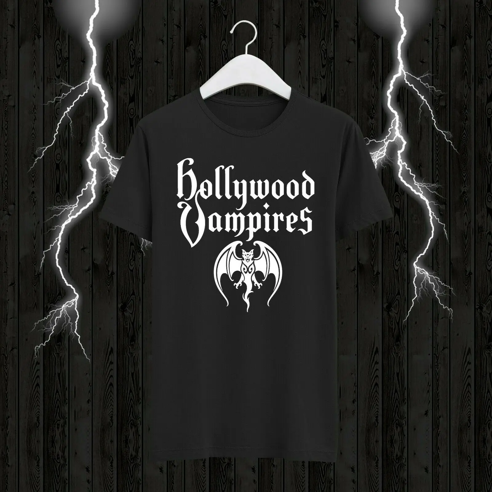 

Hollywood Vampires Johnny Depp Band Alice Cooper Rock DKM125 Unisex Black Tee