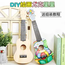 Ukulele – petite guitare 21 ou 23 pouces, matériel peint à la main, peinture Graffiti en bois, Diy bricolage 