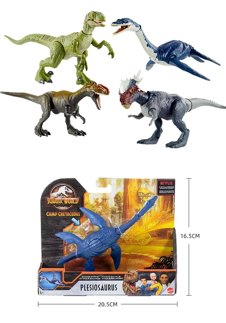 Dinosaurio carnívoro salvaje de Jurassic World, juguetes originales para  niños, Monolophosaurus, plesiosauro, estigimoloch, Velociraptor _ -  AliExpress Mobile