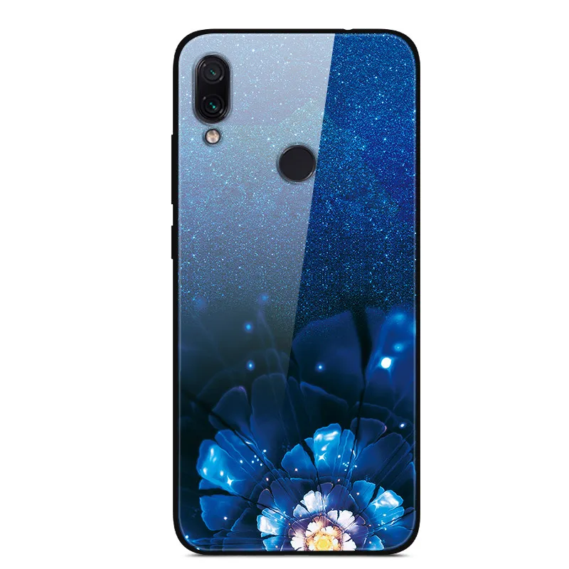 Зеленый Окрашенный стеклянный чехол для Xiaomi Redmi 7, силиконовый бампер, закаленное покрытие для Redmi 7A, чехол для Redmi 6 6A, чехол Redmi5 5plus - Цвет: Зеленый
