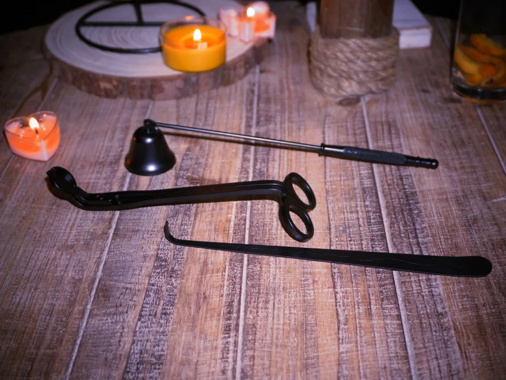 Candle Tools Wick Snuffer/ Trimmer/Dipper Candle Scissors Three-Pieces(5 COLORS