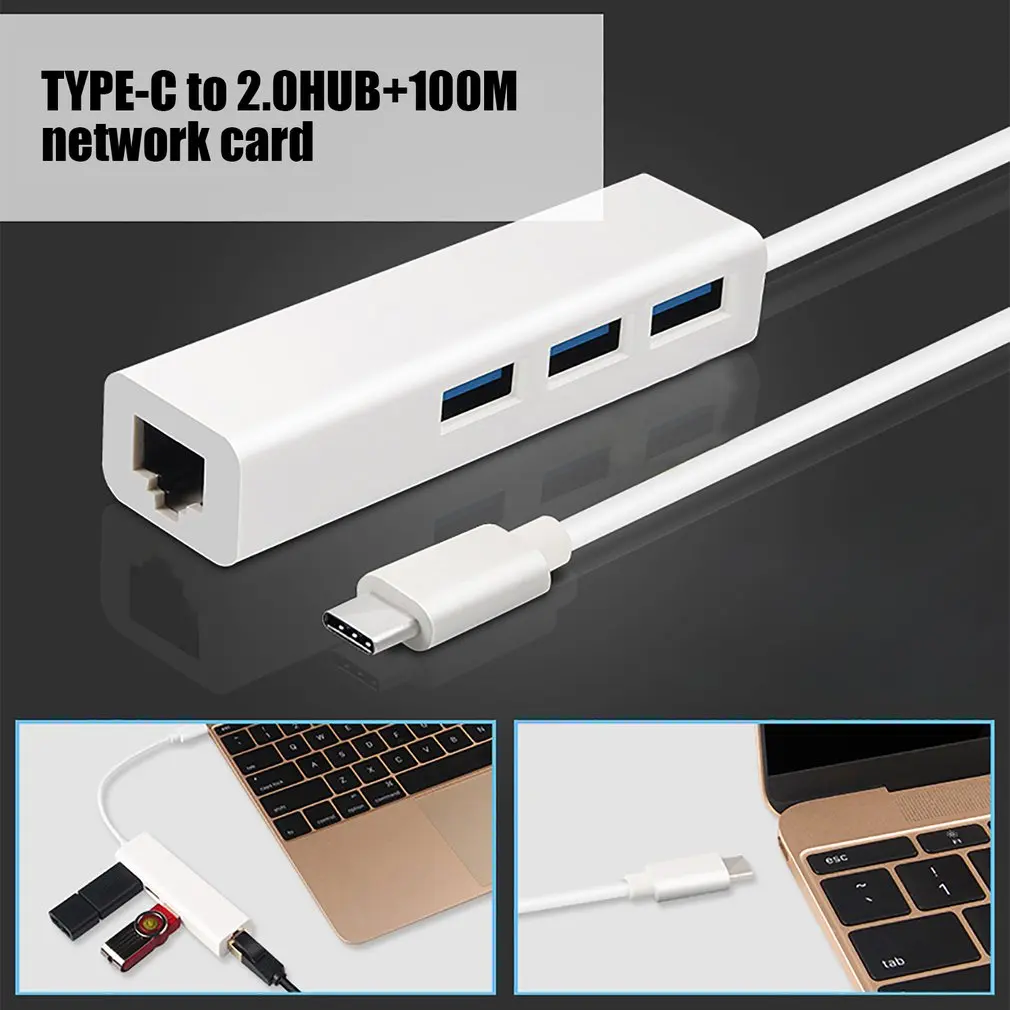 Несколько USB-C USB 3,1 type C к USB RJ45 Ethernet Lan адаптер хаб кабель для Macbook PC LAN адаптер кабель