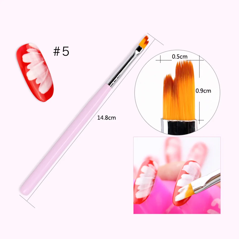 Nail Brush 5 ZINXIN градиентная акриловая кисть для рисования ногтей УФ-гель Французский цветок ручка для рисования фиолетовая ручка цветочный Маникюр кончик ногтей инструменты для дизайна - Цвет: Nail Brush 5