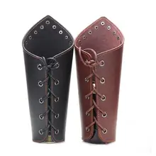Кожаные нарукавники средневековый рыцарь нарукавник ролевые игры аксессуар для Хэллоуина Рождество предплечье Защита руки