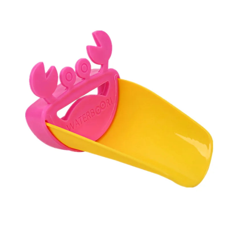 Pink Yellow Нежное кольцо с камнем водный кран раковина расширитель для малышей веселое мытье рук решение воды Носик расширитель аксессуары для ванной комнаты - Цвет: Pink Yellow