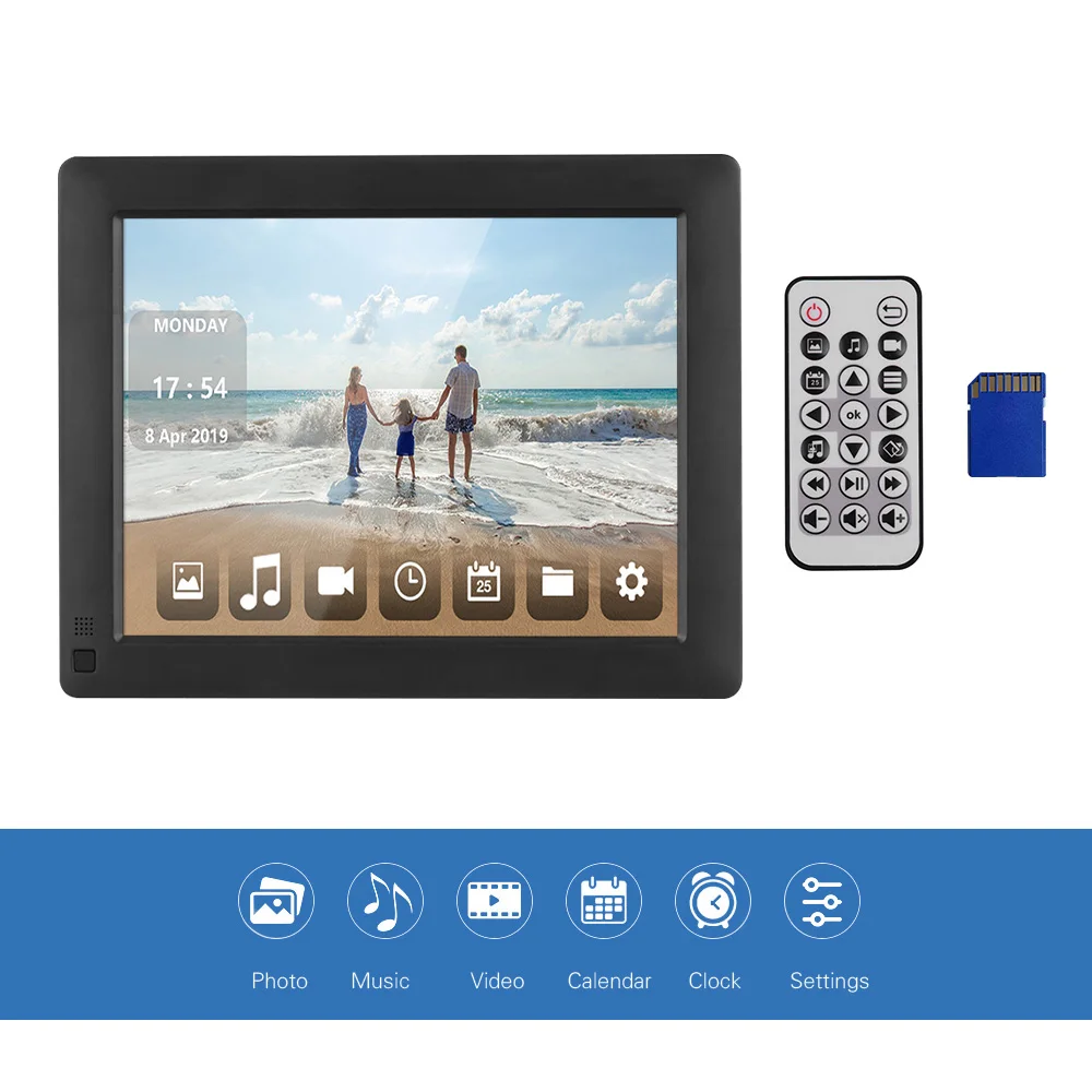 Andoer 9 дюймов ультратонкий IPS-LCD цифровой фоторамки альбом 1280*800 поддерживает фото/музыку/видео/часы календарь/будильник