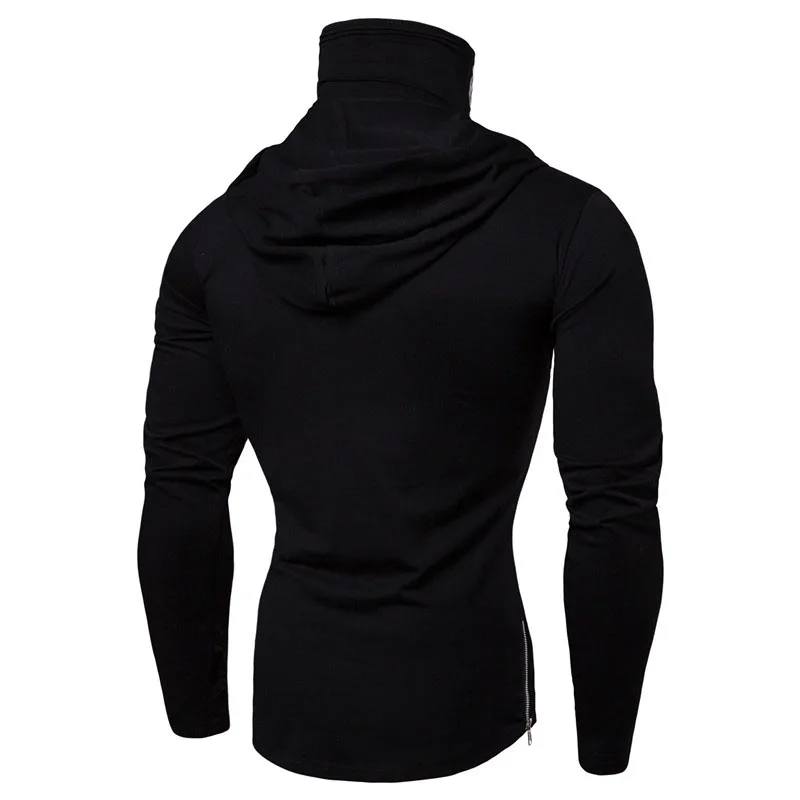 Scary Halloween Horror Demon Grim Reaper Costume Mens Skull Skeleton Print Pullover Tops Coat Mask Cotton Hoodie Hooded Sweater