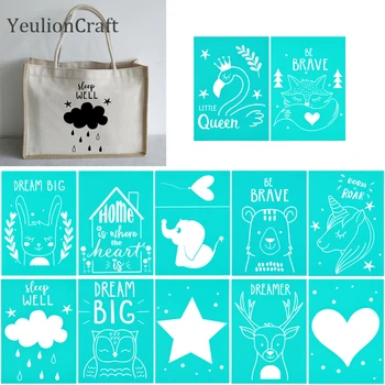 

Chzimade Cloud Elephant Animals Self-Adhesive Silk Screen Printing Stencil Mesh Transfers For Pillow T-Shirts Home Decor