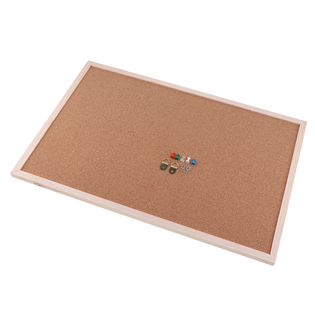 40x60cm Wood Frame Bulletin Cork Board Message Office&ampSchool Supplies Mats Backing Sheets Wall Decoration | Дом и сад