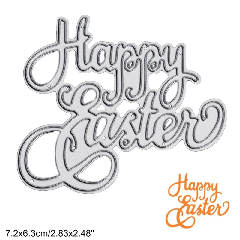 Happy Easter Eggs Metal Steel Cutting Dies Stencil DIY Scrapbooking Paper Card Embossing Die Stamps and for Making | Дом и сад
