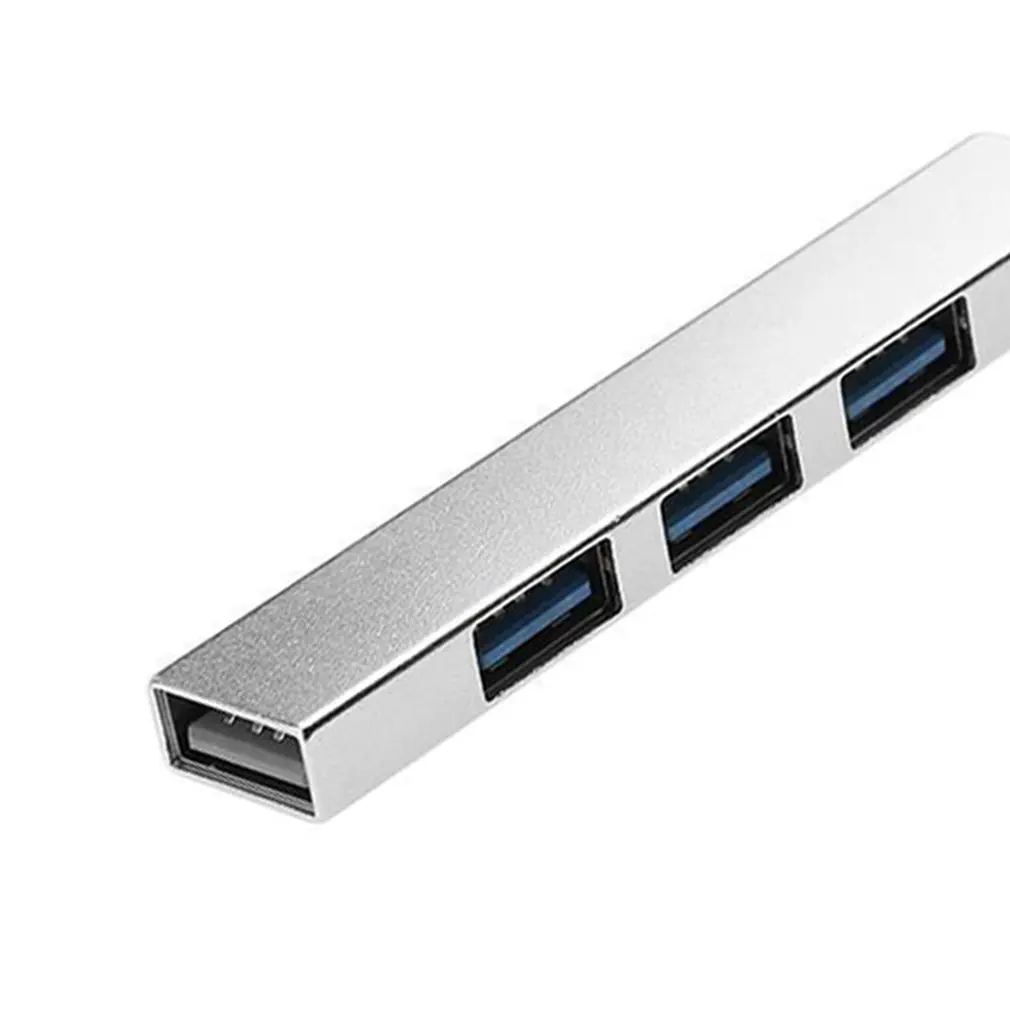 Мульти USB 3,0 концентратор 4 порта Высокоскоростной тонкий компактный расширительный портативный разветвитель для Mac ноутбука ПК мини usb-хаб
