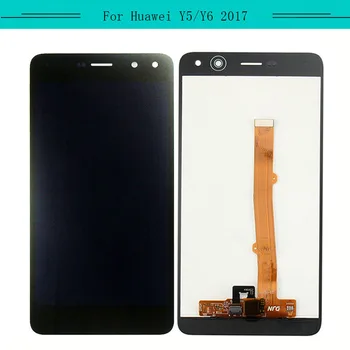 

3pcs For Huawei Y6 2017 Y5 2017 full LCD Display Assembly with Touch Screen Glass Digitizer Complete with frame free shipping