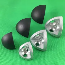 Connecteur tridimensionnel 2020 3030 4040 4545 avec embout ABS pour profilé d'extrusion en aluminium Arc, vis et couvercles inclus