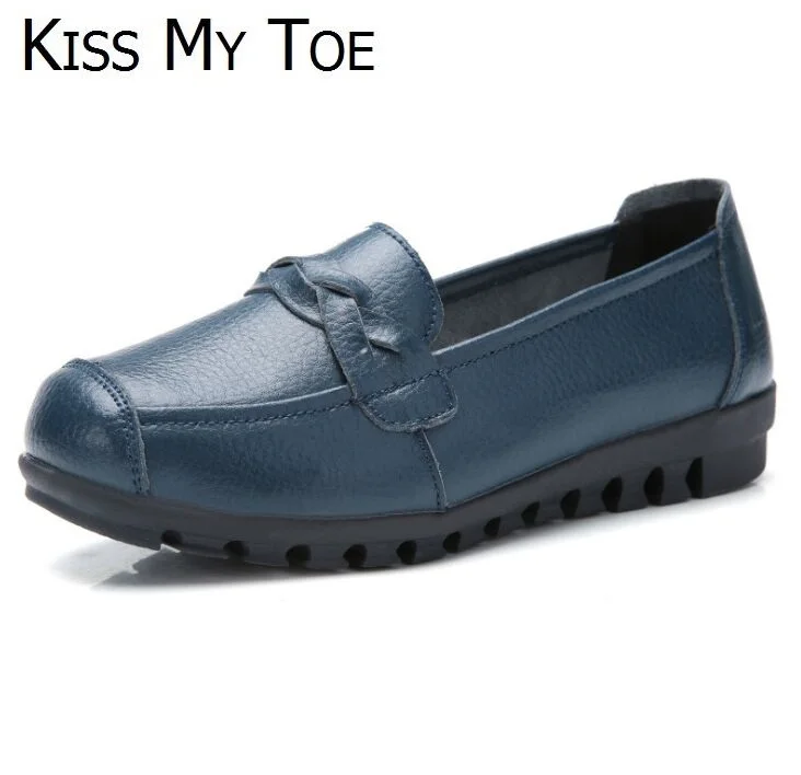 Женские повседневные туфли из натуральной кожи удобные дышащие кроссовки на