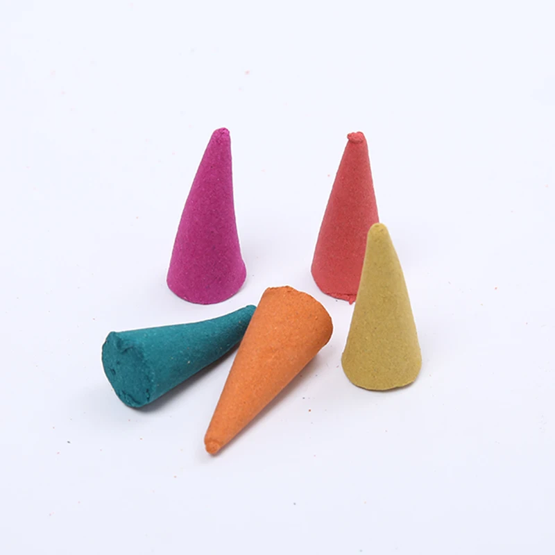 Cone Incense Fragrance 50Pcs/Bag 50Pcs/Bag Aromatherapy Rose Natural Scents Burner Yoga Lavender Air Fresh Cones Tower 43405