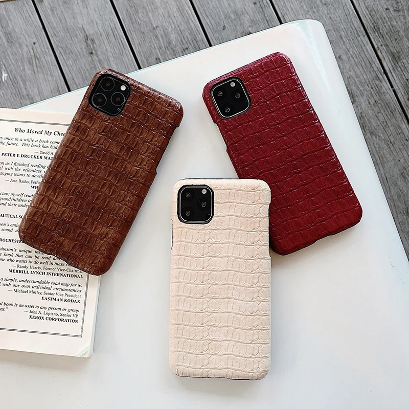 Роскошный бизнес крокодиловая кожа защитный кожух для Apple iPhone 7 8 6 S Plus 11 Pro X XS Max Xr Relie Аллигатор кожаный чехол для телефона
