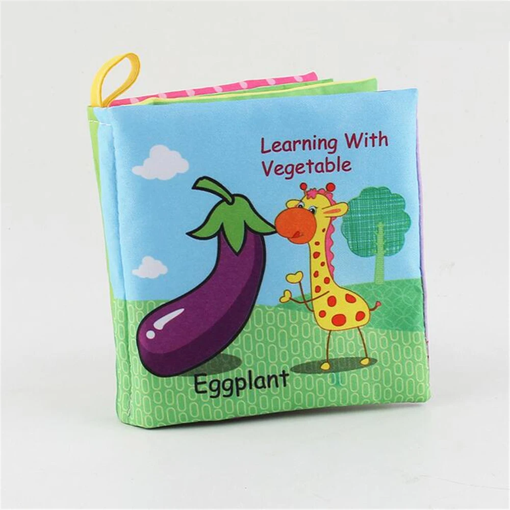 10 страниц розничная детские игрушки дети раннего развития ткани книги детские красочные развивающие разворачивание деятельности книга - Цвет: vegetables