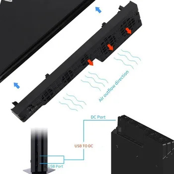 

5-Fan Cooling Fan Temperature Control Game Console External Intelligent Super Turbo Multifunctional With USB Cable For PS4 Pro