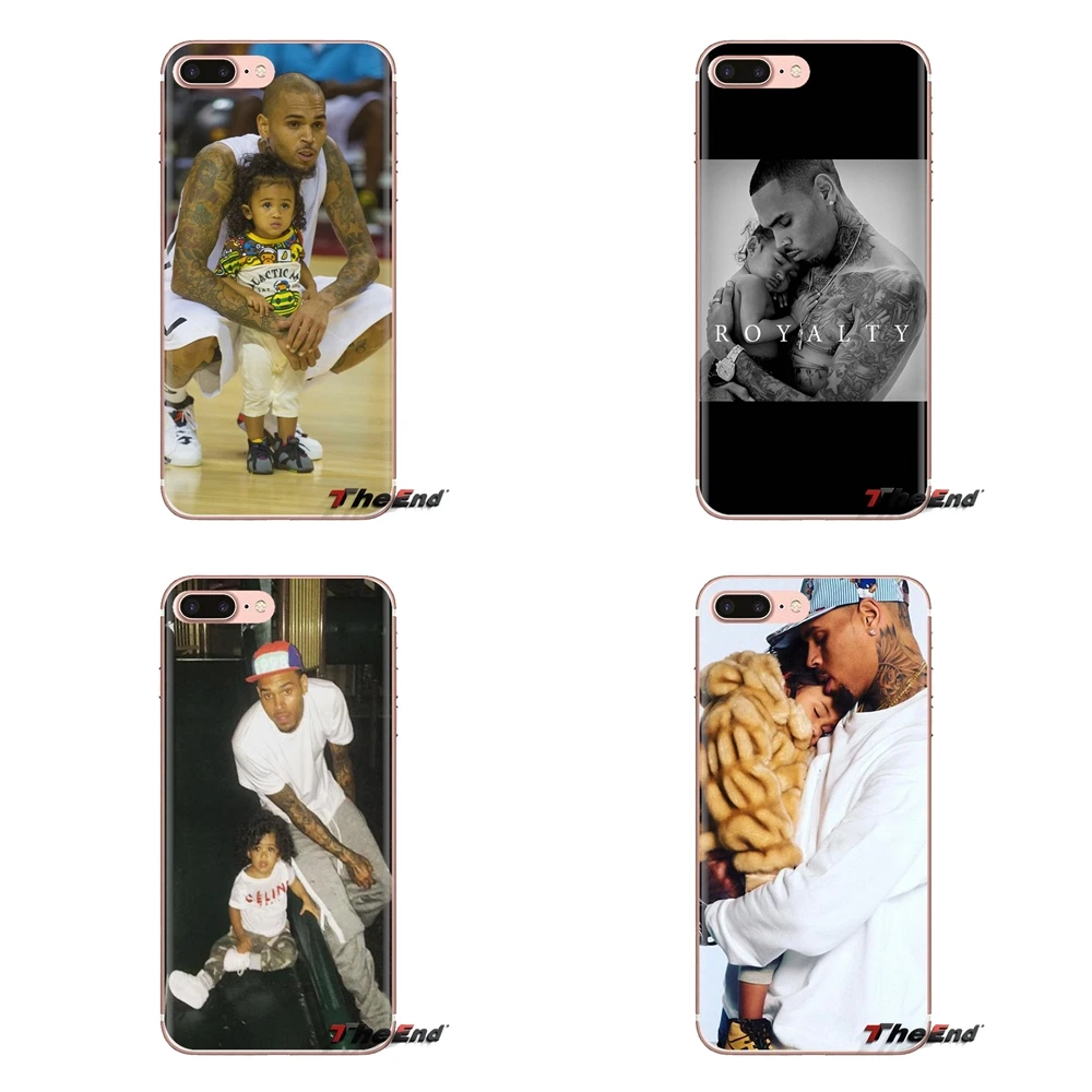 For Xiaomi Mi3 Samsung A10 A30 A40 A50 A60 A70 Galaxy S2 Note 2 Grand Core Prime Soft Skin Case Chris brown his daughter Royalty |